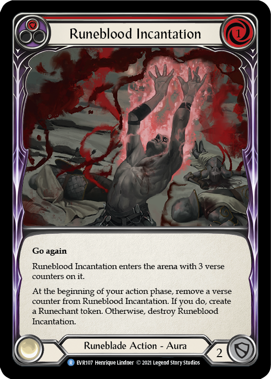 Runeblood Incantation (Red) [EVR107] (Everfest)  1st Edition Rainbow Foil-1