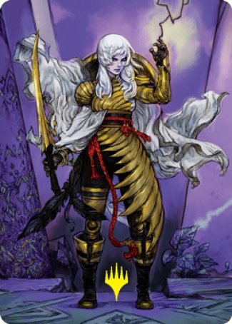 The Wandering Emperor 1 Art Card (Gold-Stamped Signature) [Kamigawa: Neon Dynasty Art Series]-1