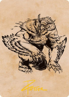Owlbear (Showcase) Art Card (Gold-Stamped Signature) [Dungeons & Dragons: Adventures in the Forgotten Realms Art Series]-1