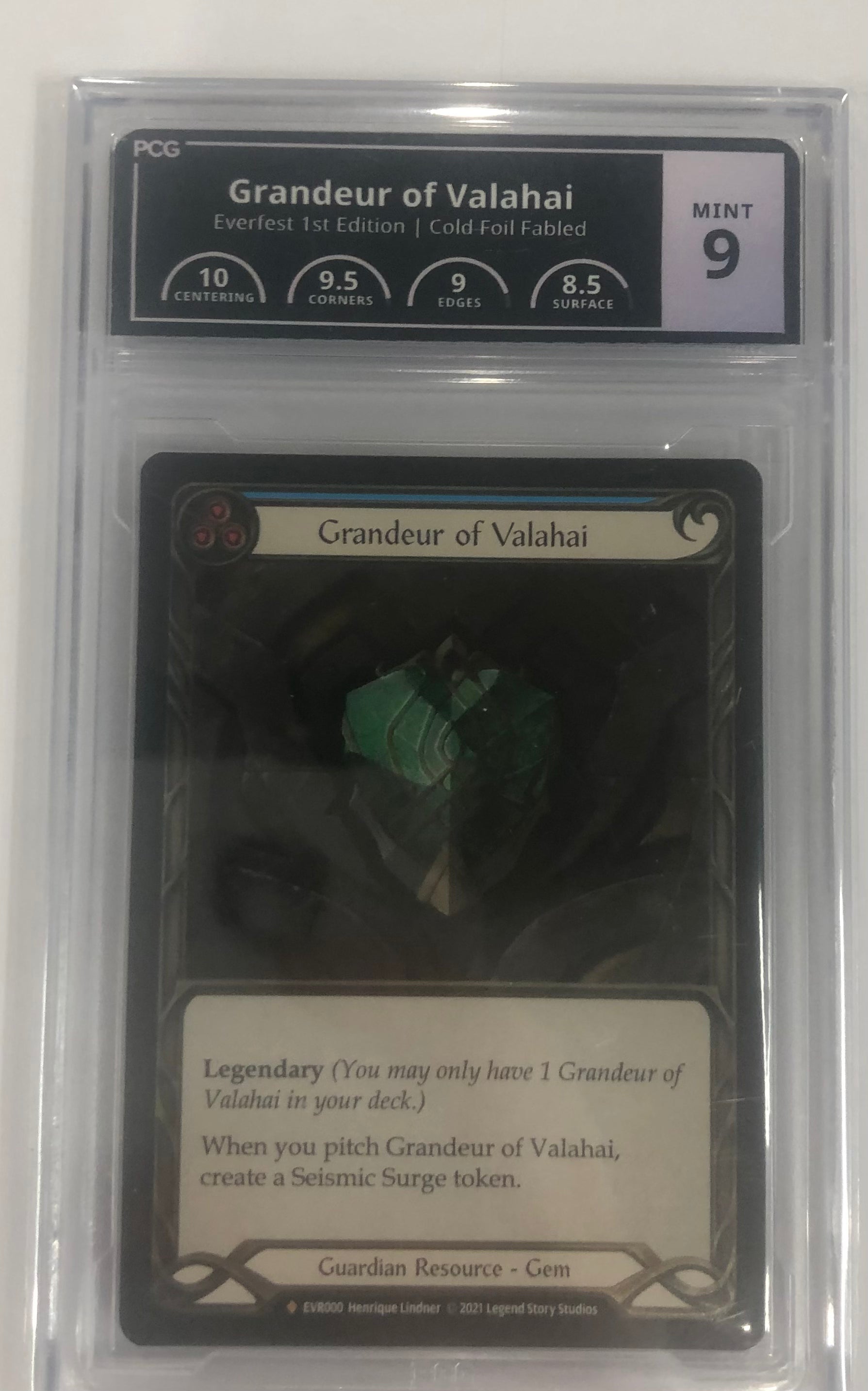Graded (PCG-9) Grandeur of Valahai [EVR000] 1st Edition Cold Foil-2