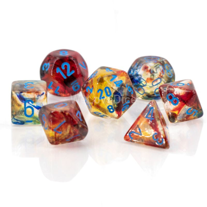 Nebula Polyhedral Primary/turquoise Luminary 7-Die Set-1