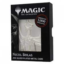 Magic the Gathering Limited Edition Silver Plated Nicol Bolas Metal Collectible-1