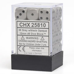 CHX 25810 Opaque 12mm d6 Dark Grey/Black Block (36)-1
