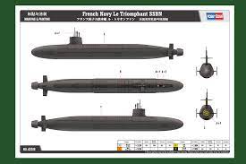 HobbyBoss 1/350 French Navy Le TriomphantSSBN Plastic Model Kit-2