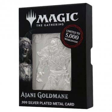 Magic the Gathering Limited Edition Silver Plated Ajani Goldmane Metal Collectible