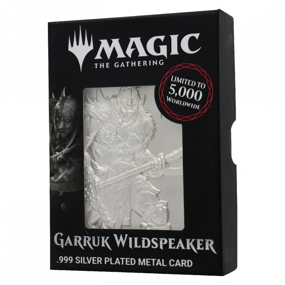 Magic the Gathering Limited Edition Silver Plated Garruk Wildspeaker Metal Collectible