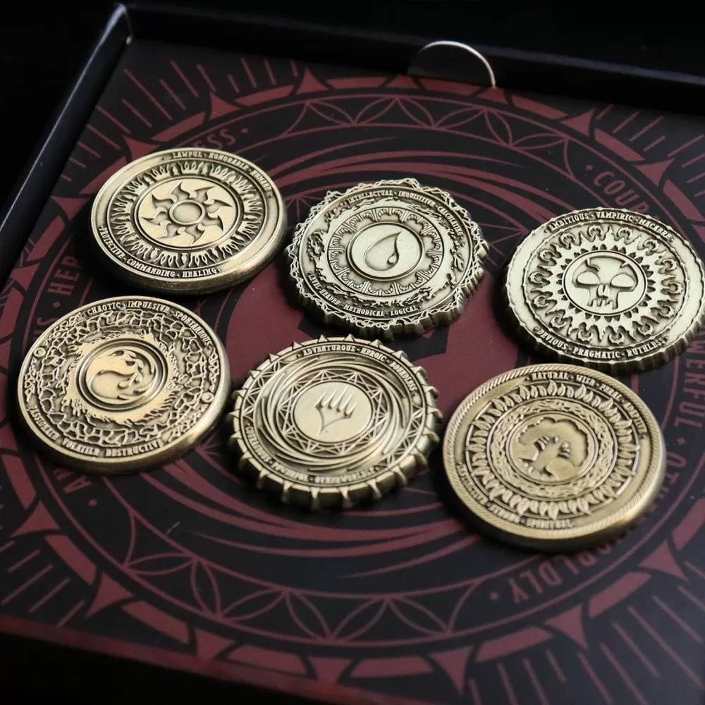 Magic the Gathering Set of 6 Limited Edition Mana Symbol Pin Badges-1