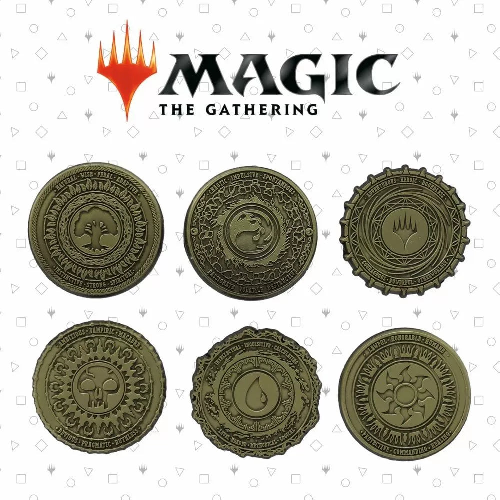 Magic the Gathering Set of 6 Limited Edition Mana Symbol Pin Badges-3