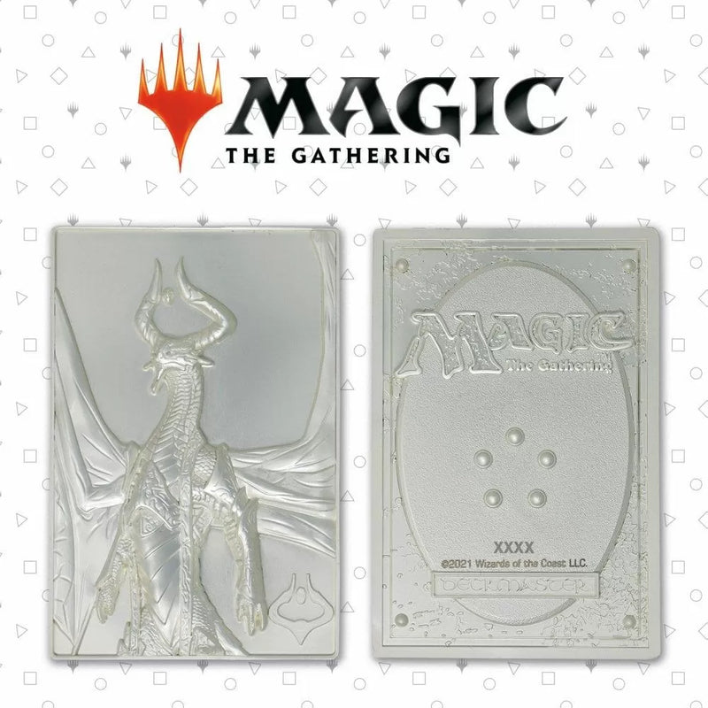 Magic the Gathering Limited Edition Silver Plated Nicol Bolas Metal Collectible-4