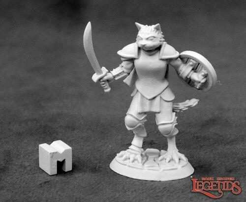 Reaper: Dark Heaven Legends: Catfolk Duelist (Metal)-1