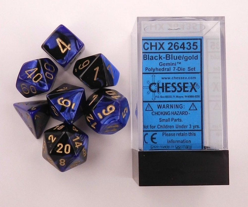 CHX 26435 Gemini Black-Blue/Gold 7-Die Set-1