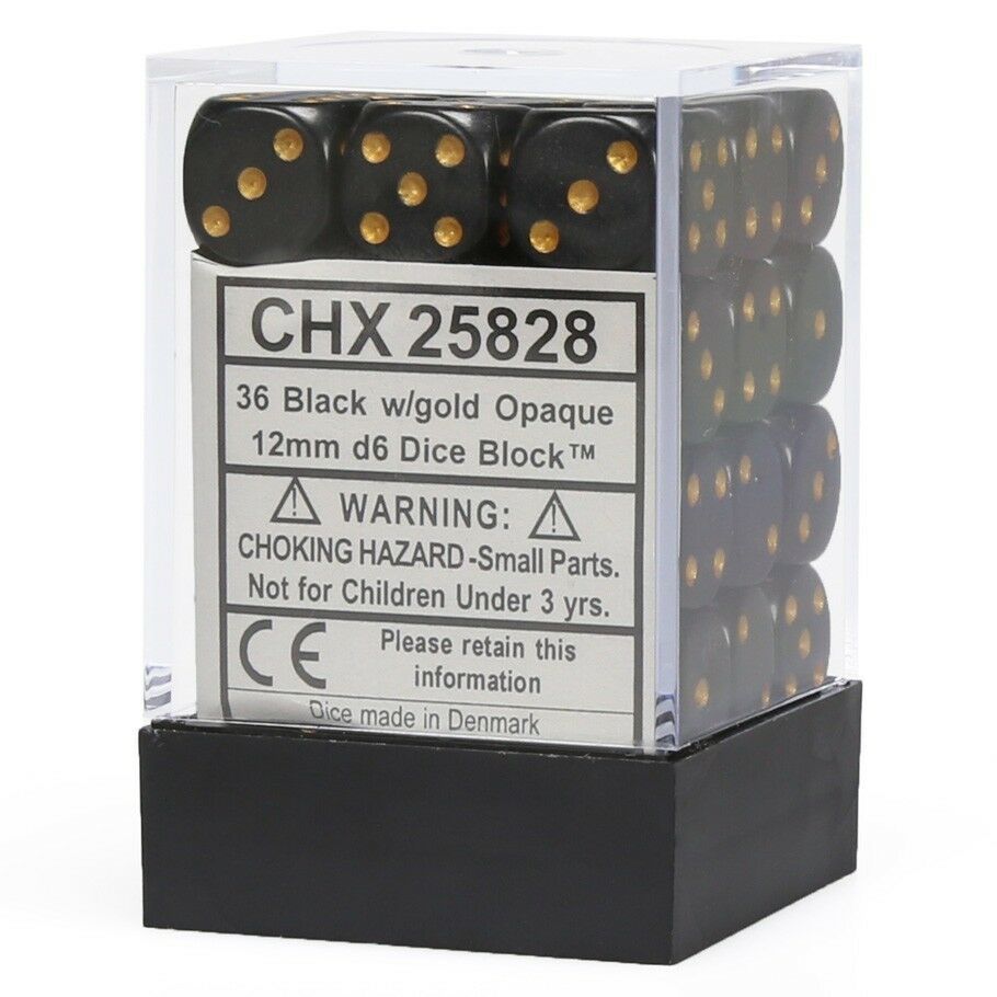 CHX 25828 Opaque 12mm d6 Black/Gold Block (36)-1