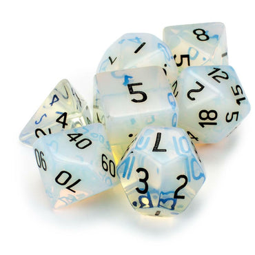 Hand Crafted 16mm Opalite Stone Dice Set: Opalite