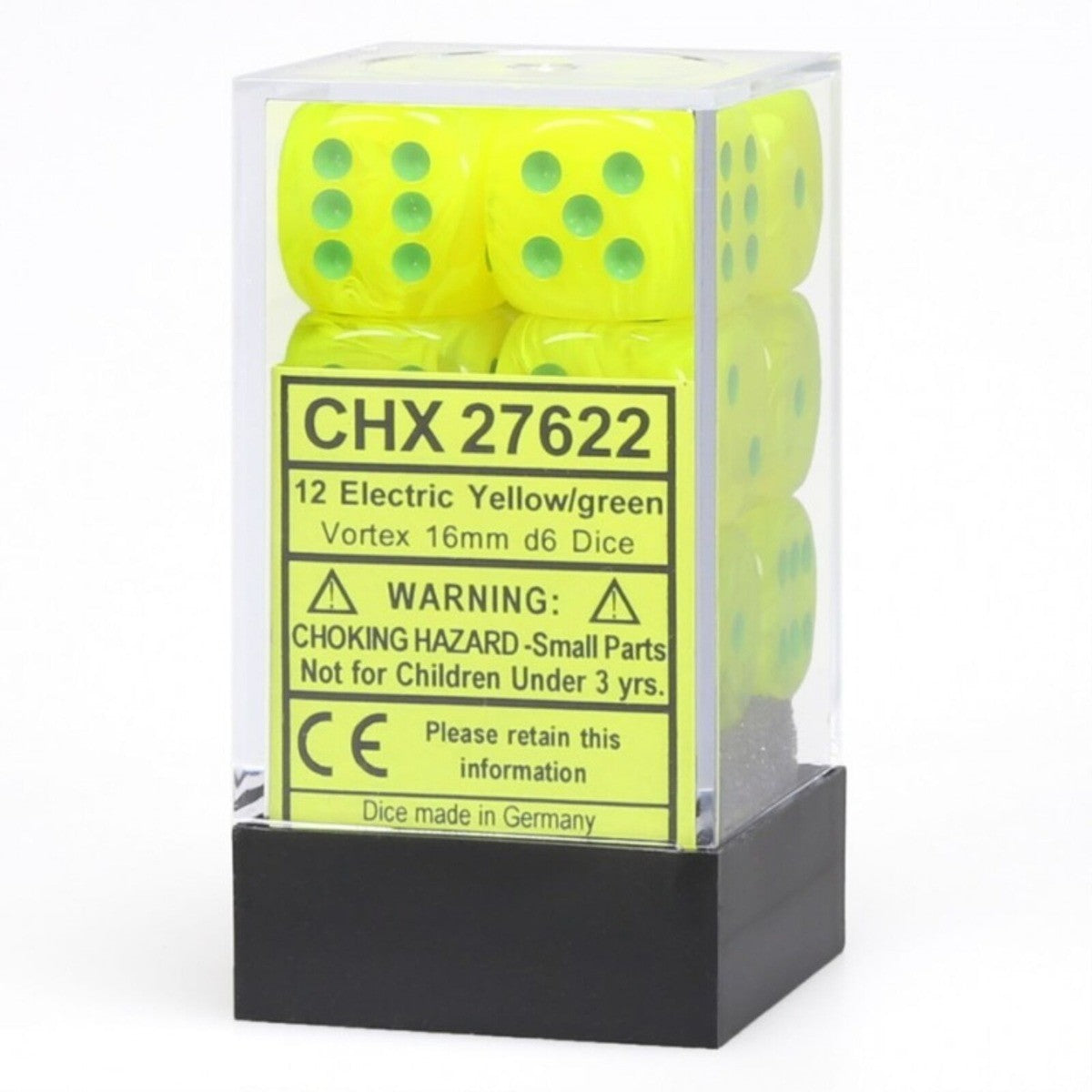 CHX 27622 Vortex 16mm d6 Bright Yellow/Green Block (12)-1