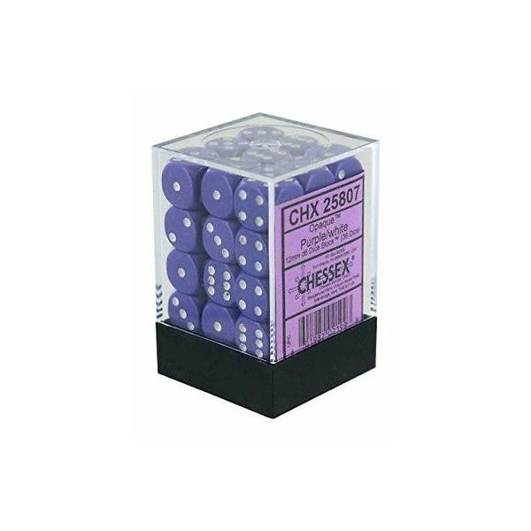 CHX 25807 Opaque 12mm d6 Purple/White Block (36)-1