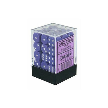 CHX 25807 Opaque 12mm d6 Purple/White Block (36)