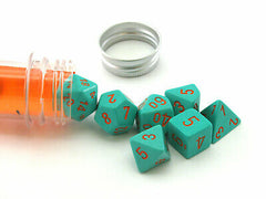 CHX 30039 Heavy Dice Polyhedral Turquoise/orange 7-Die Set-1