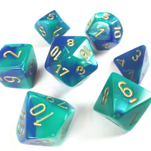 CHX 26459 Gemini Blue Teal/Gold 7-Die Set