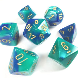 CHX 26459 Gemini Blue Teal/Gold 7-Die Set