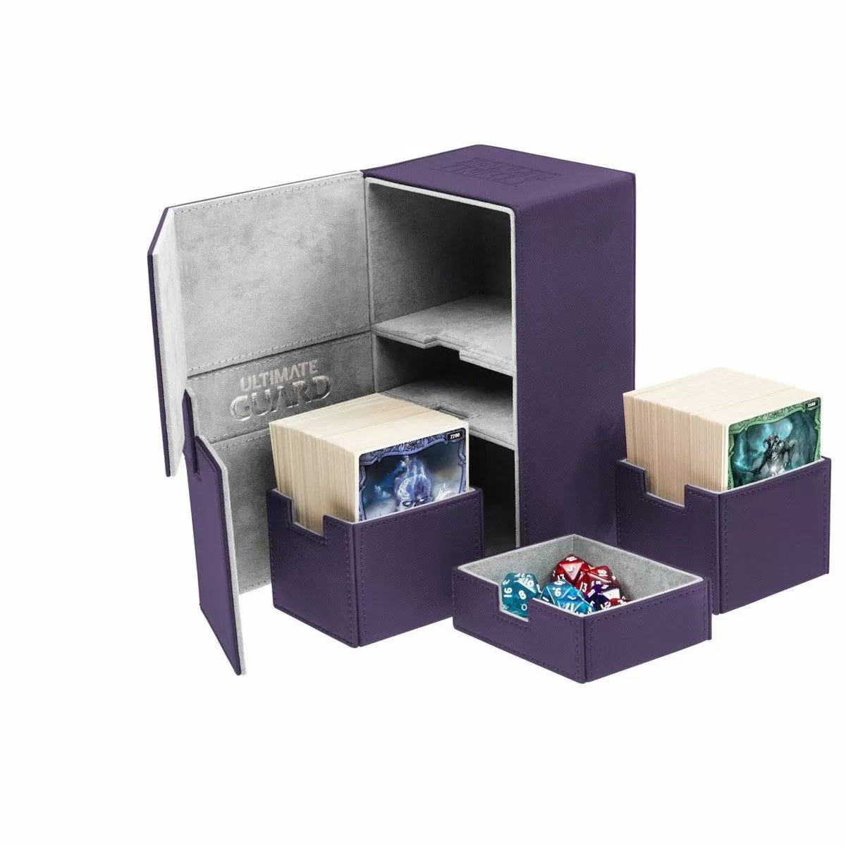Ultimate Guard Twin Flip n Tray Deck Case 200+ Standard Size XenoSkin Black Deck Box-1