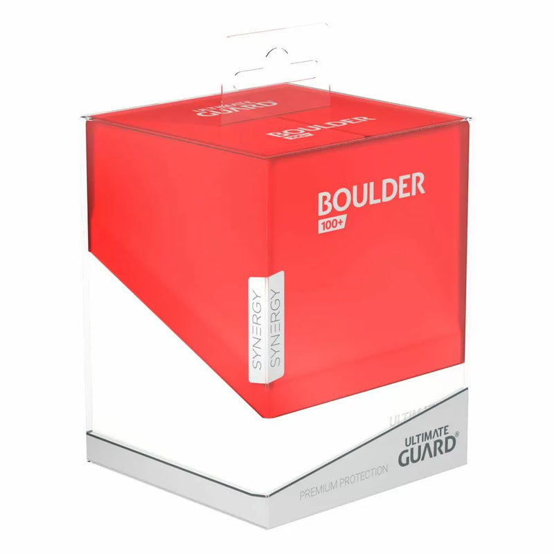 Ultimate Guard Synergy Boulder 100+ Red/White Deck Box-1