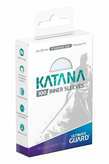 Ultimate Guard Katana Standard Size Inner Sleeves Transparent (100)-1