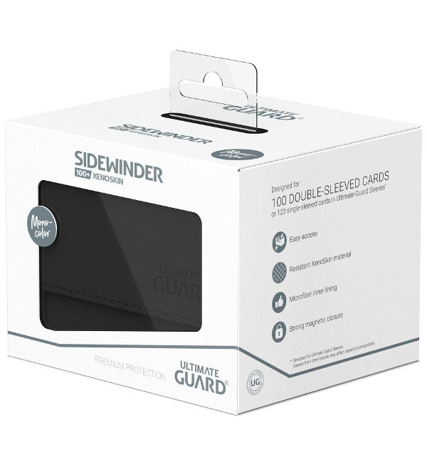 Ultimate Guard Sidewinder 80+ Xenoskin Monocolor Black Deck Box-1