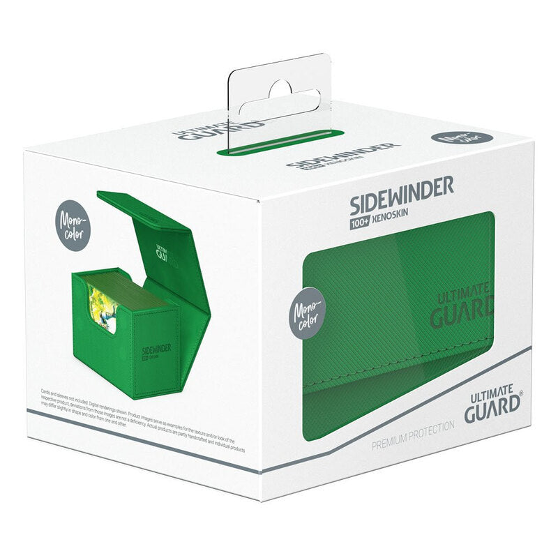Ultimate Guard Sidewinder 100+ Xenoskin Monocolor Green Deck Box-1