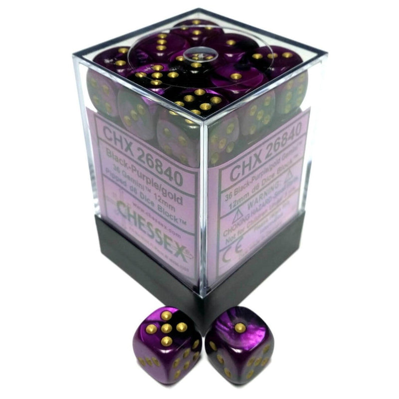 CHX 26840 Gemini 12mm d6 Black-Purple/Gold Block (36)-1
