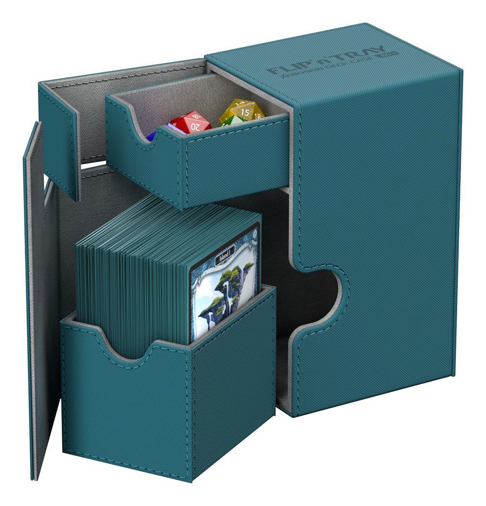 Ultimate Guard Flip'n'Tray Deck Case 100+ Standard Size XenoSkin Petrol Deck Box-1