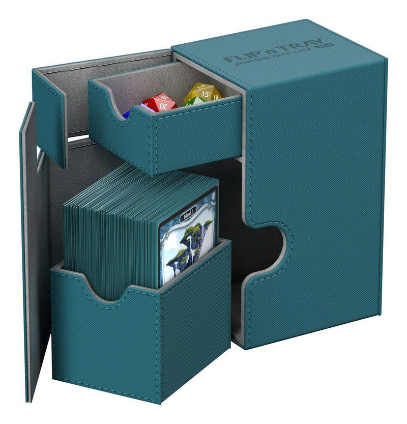 Ultimate Guard Flip'n'Tray Deck Case 100+ Standard Size XenoSkin Petrol Deck Box-1