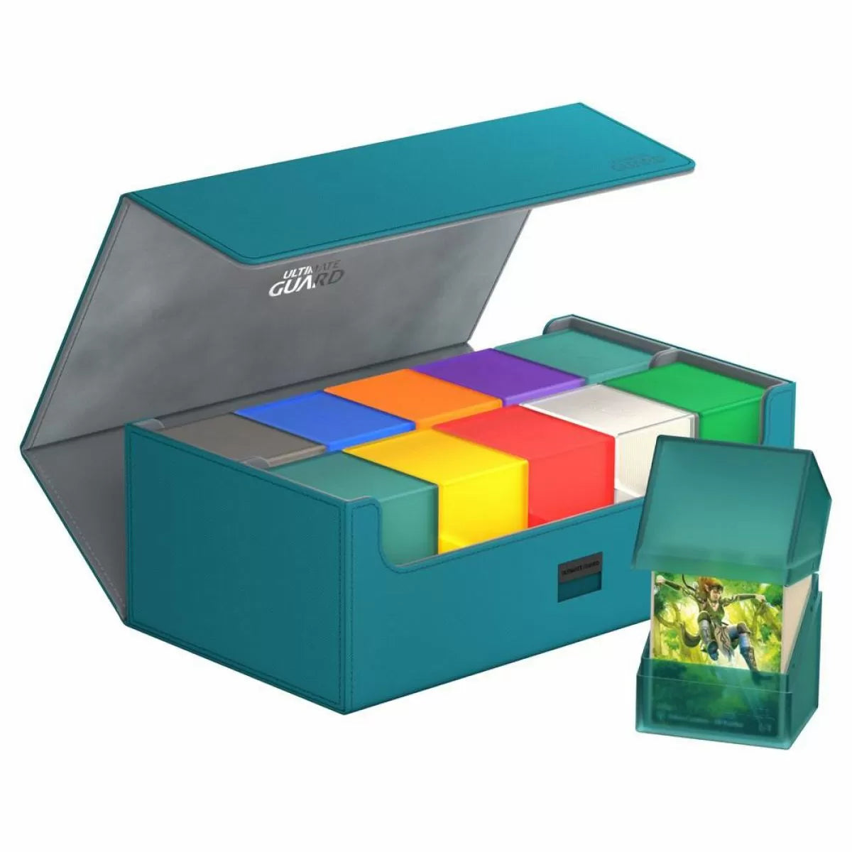 Ultimate Guard Arkhive Flip Case 800+ Standard Size XenoSkin Petrol Blue Deck Box