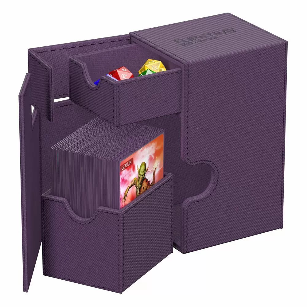 Ultimate Guard Flip'n'Tray Deck Case 100+ Standard Size XenoSkin Purple Deck Box-1