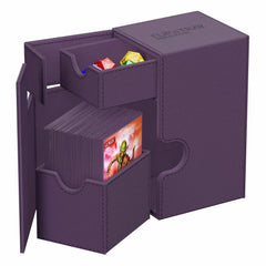 Ultimate Guard Flip'n'Tray Deck Case 100+ Standard Size XenoSkin Purple Deck Box-1